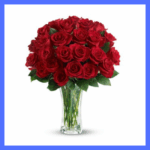 20 Red Roses In Vase Imported