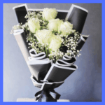 6 Of White Roses Bouquet