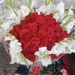 1 Dozen Gladious With Roses