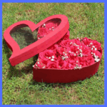 36 red roses in heart shape box