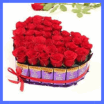 Heart Shape Arrangment With Rose