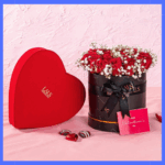 Flower Box With lals Chocolate Heart Box
