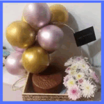 Cake With Woden Basket Surprised