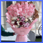 Money Bouquet with Imported Roses