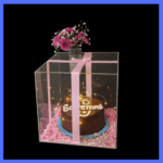 Cake With Acrylic Box For Girl