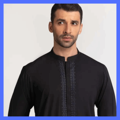 Black Kurta Shalwar By Gul-Ahmed