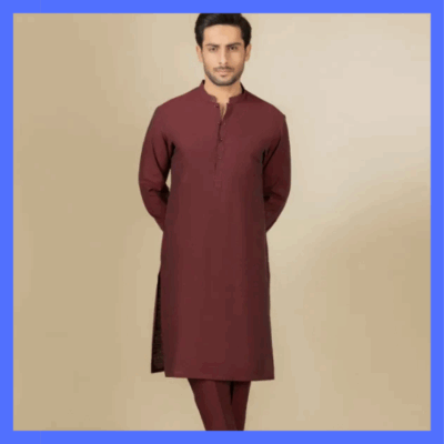 MAROON COTTON UNSTITCHED BY J.