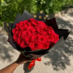 2 Dozen Red Roses Bouquet with 24 fresh premium red roses beautifully wrapped for delivery in Karachi.