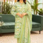 Send 3PC Printed Lawn Unstitched For Mother