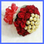 16Pcs Frerro And Roses Bouqet