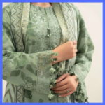 3 Piece - Embroidered Cotton Viscose Suit