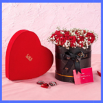 Flower Box With lals Chocolate Heart Box