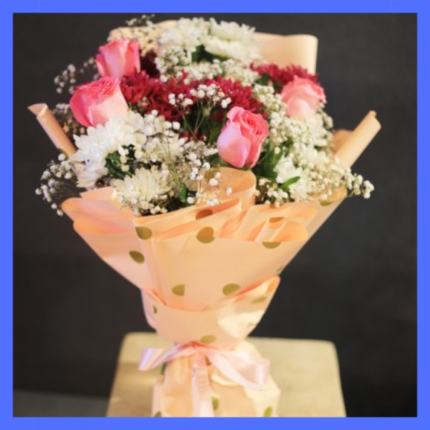 Peach Bouquet For Gift