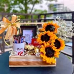 Sunflower basket