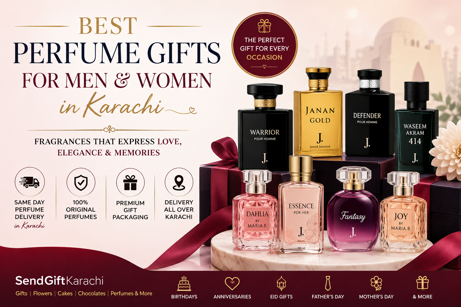 Best perfume gifts for men and women in Karachi with same day perfume delivery