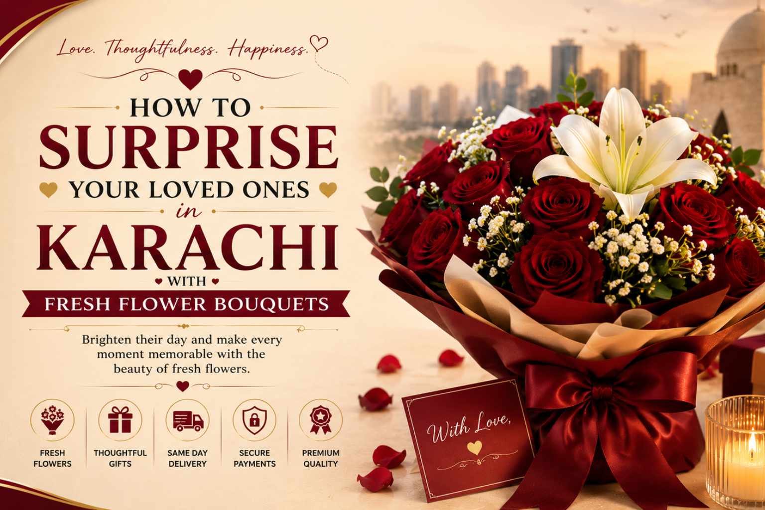 Send Flowers to Karachi with Fresh Flower Bouquets for Every Occasion